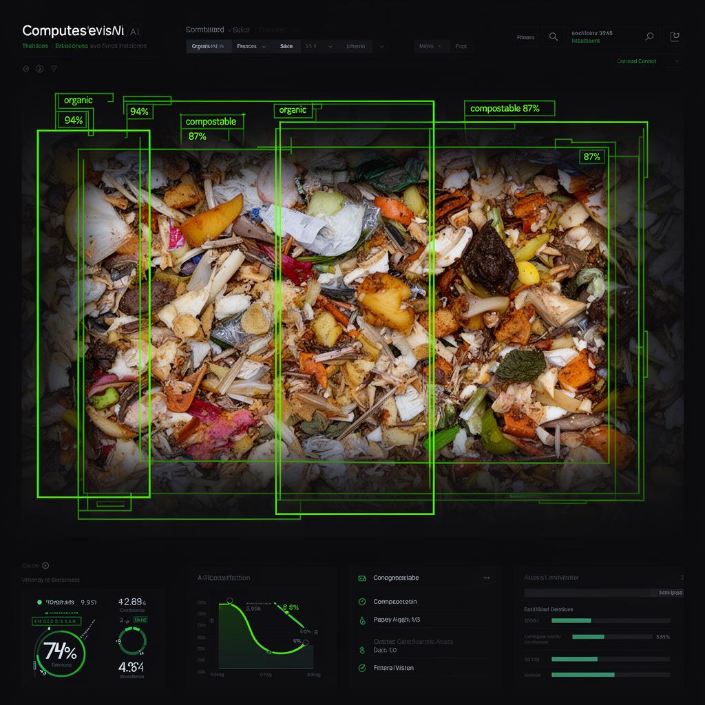 Computer vision detecting and classifying food waste objects