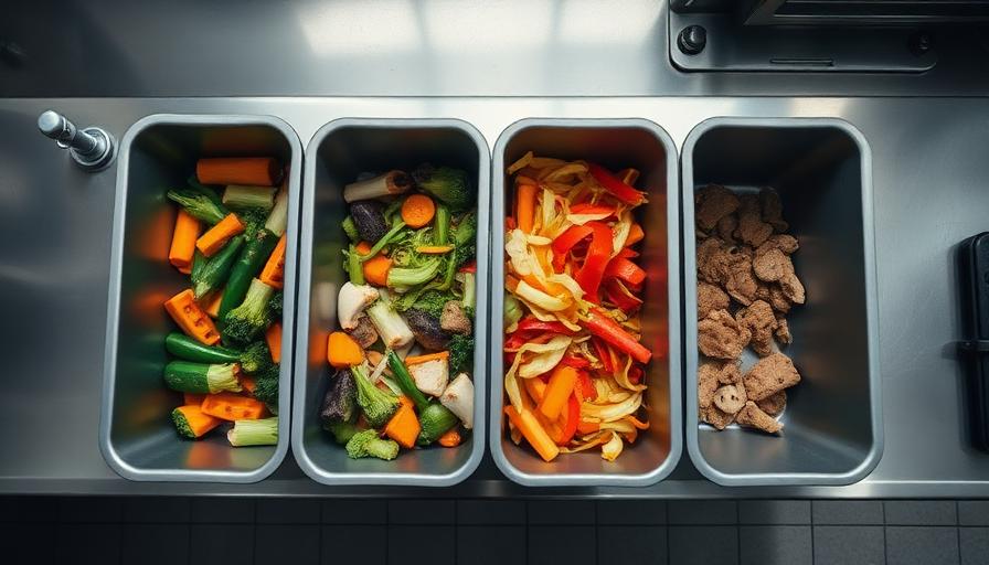 Commercial kitchen food waste bins