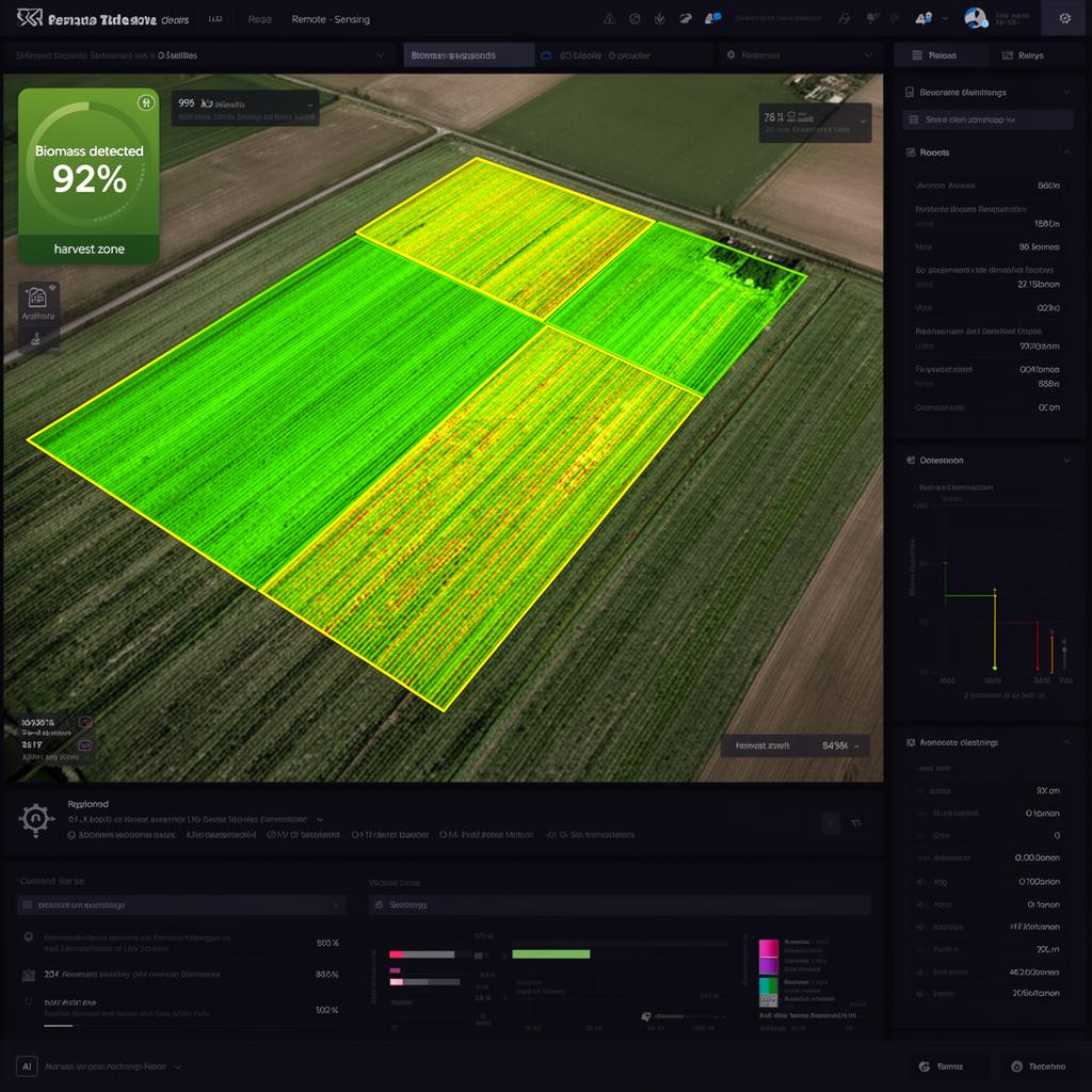 Computer vision detecting biomass regions on satellite imagery